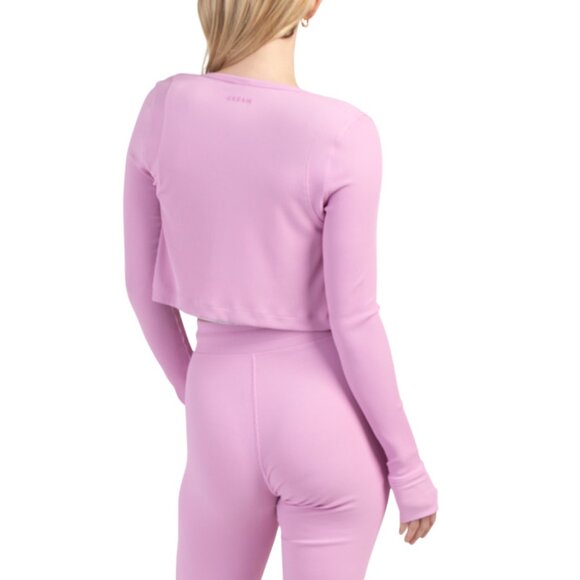 CREAM YOGA Pink Jamie Crop Cardigan - Picture 2 of 2